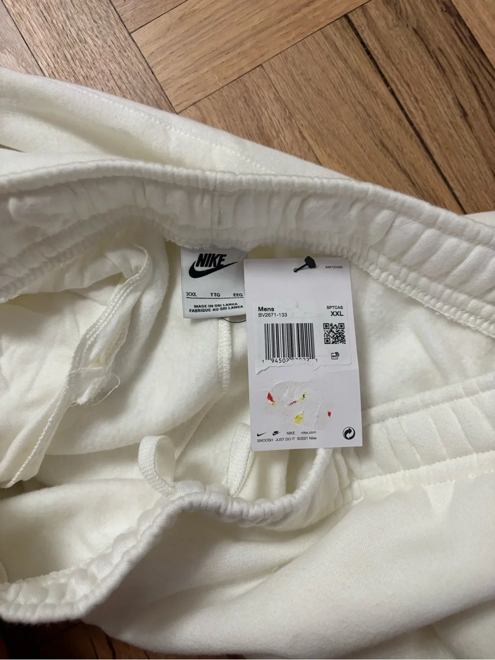 Nike NSW Club Fleece Jogger Pants BV2671-133 Sail White XXL 2XL